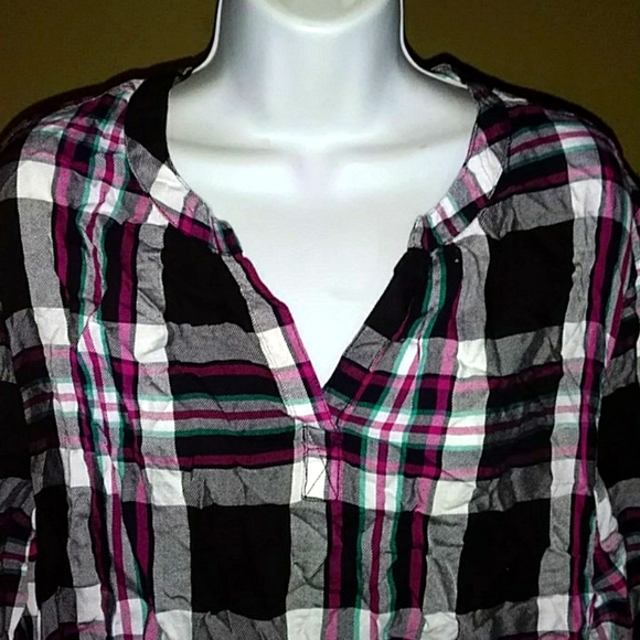 NWT Time and Tru Plaid Top Size XL (16-18) - Picture 2 of 4